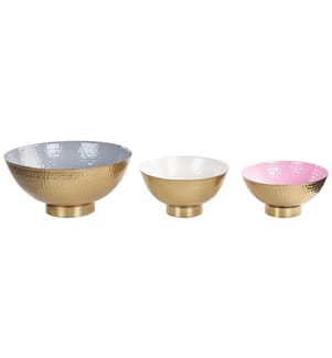 Set of 3 Bowls BARU Metal Gold