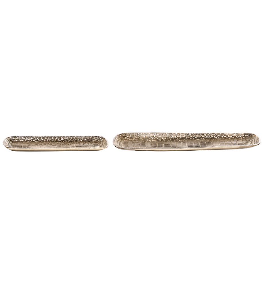 Set of 2 Trinket Dishes BRANTAS Metal Gold