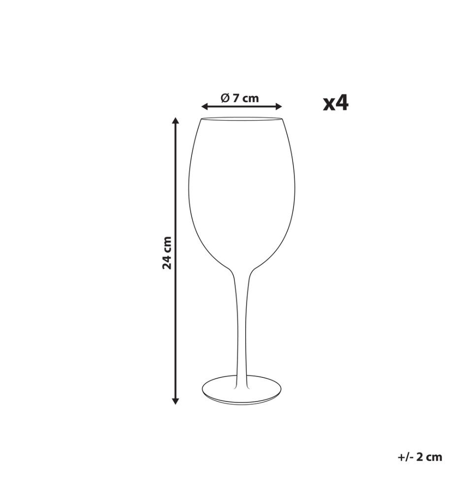 Lot de 4 verres à vin MORGANITE 530 ml Transparent