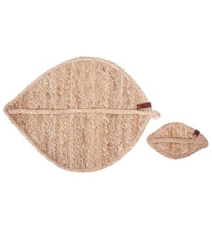 12 Piece Placemats and Coasters Set PEPPERLEAF Jute Natural