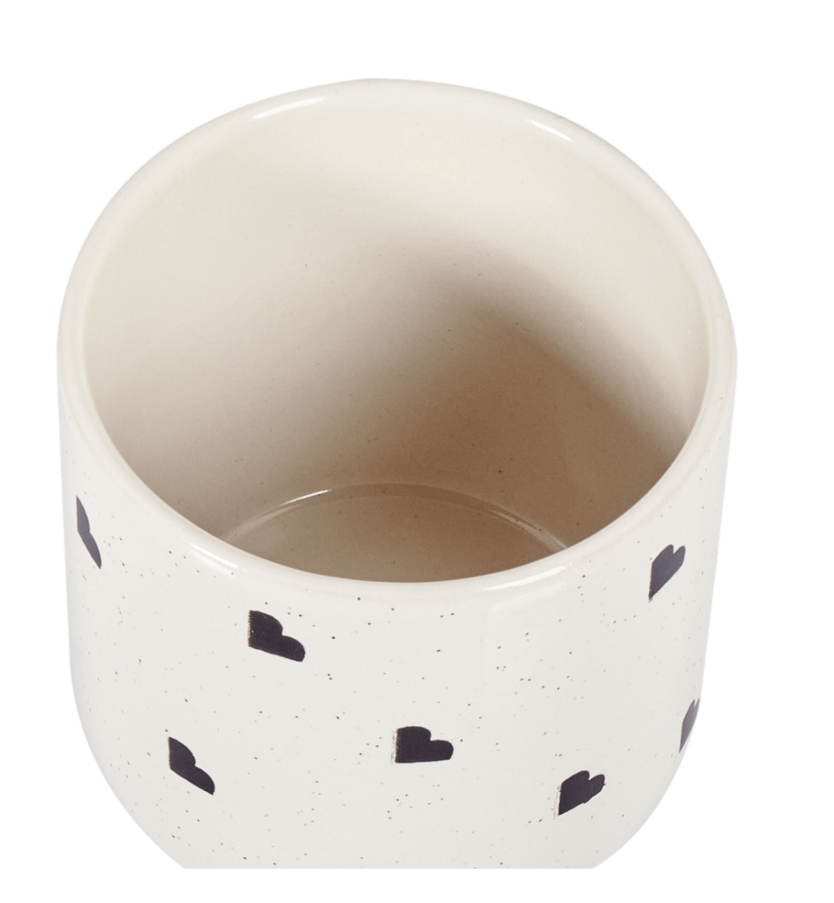 Set de 4 mugs ANNISE Grès Blanc cassé