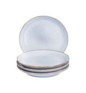 Set de 4 assiettes à dessert JUNIPER Grès Bleu clair