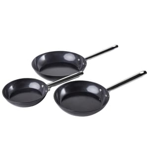 Ensemble de 3 poêles à frire ELITE PRO Noir