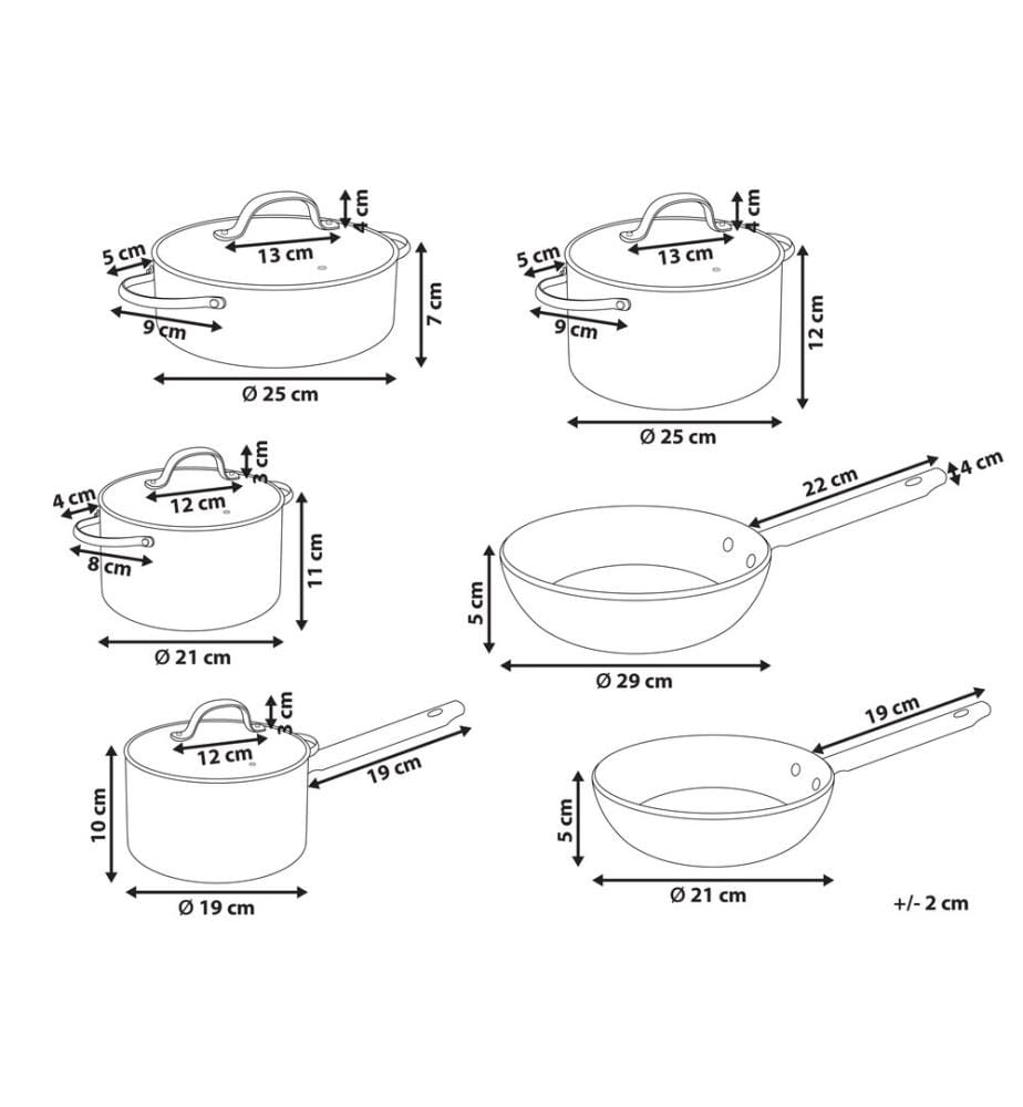10 Piece Cookware Set ELITE PRO Off-White