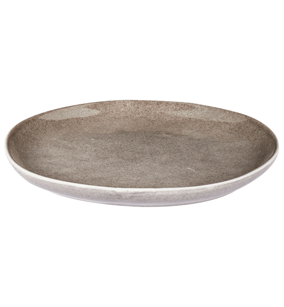 Lot de 8 assiettes à dessert COSTMARY Grès Gris