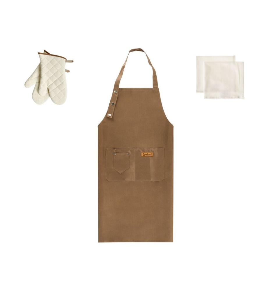 Kitchen Textiles Set DAUCUS Brown