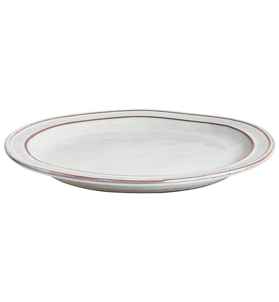 Set of 24 Dinnerware CHIVES Stoneware Light Grey
