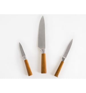 Lot de 3 couteaux TOCHIGI Marron