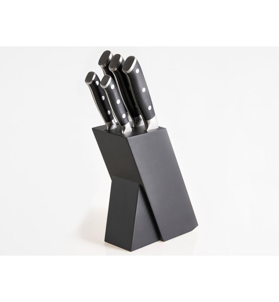 Set di 5 coltelli con ceppo IKEDA Nero