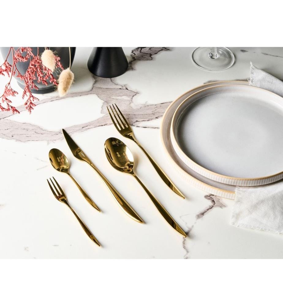 Set de 30 couverts FARFALLE Doré