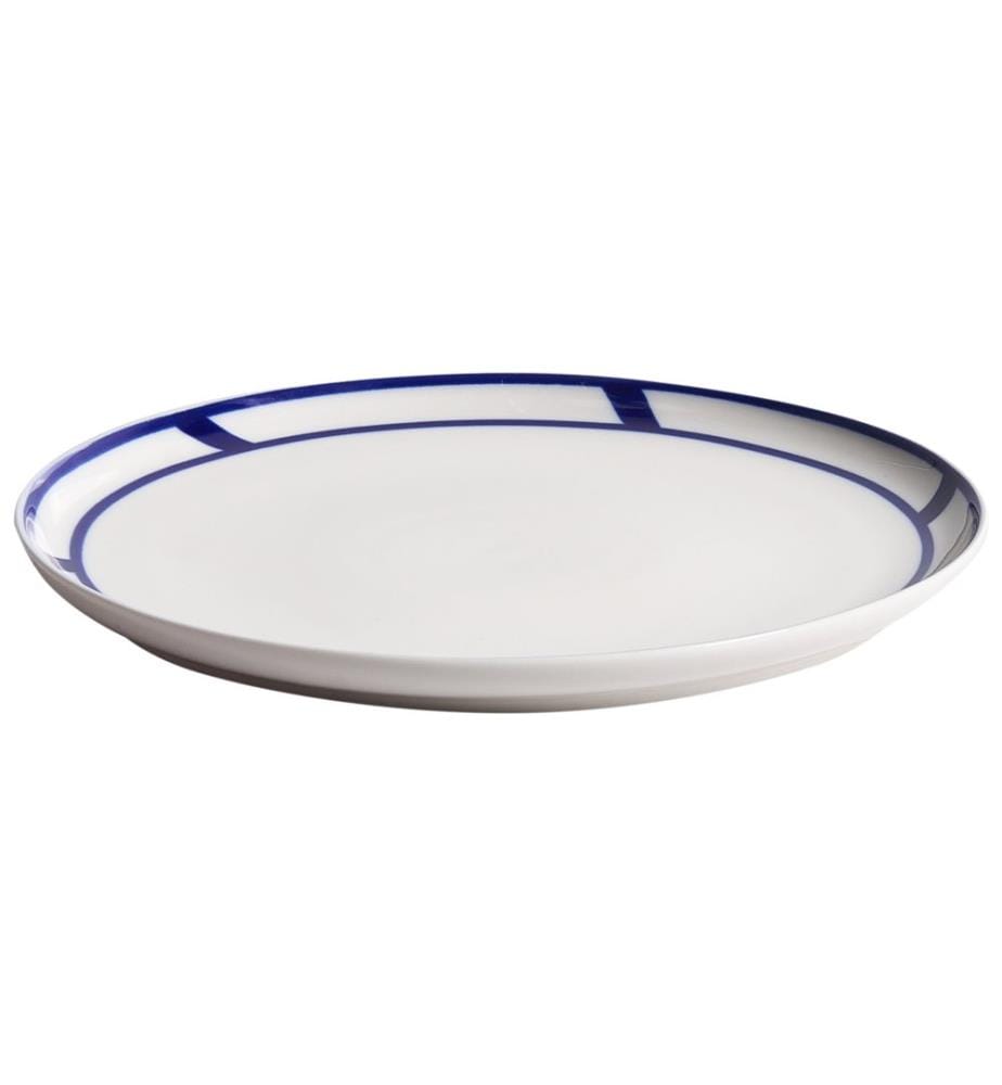 Set of 24 Dinnerware SHISO Porcelain White/ Blue