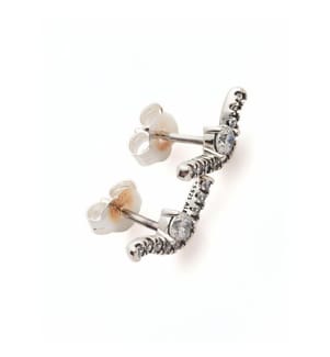 Orecchini Wave e Cubic Zirconia - Argento