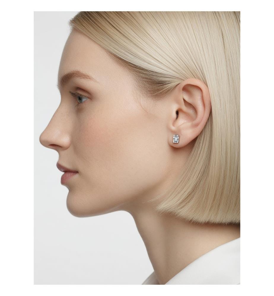 Leuchtendes Eis Ohrstecker - Silber