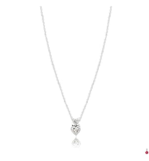 Collana Double Heart - Argento