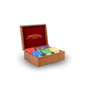 TWININGS - Boîte en bois de thé noir, 6 x 10 sachets de thé