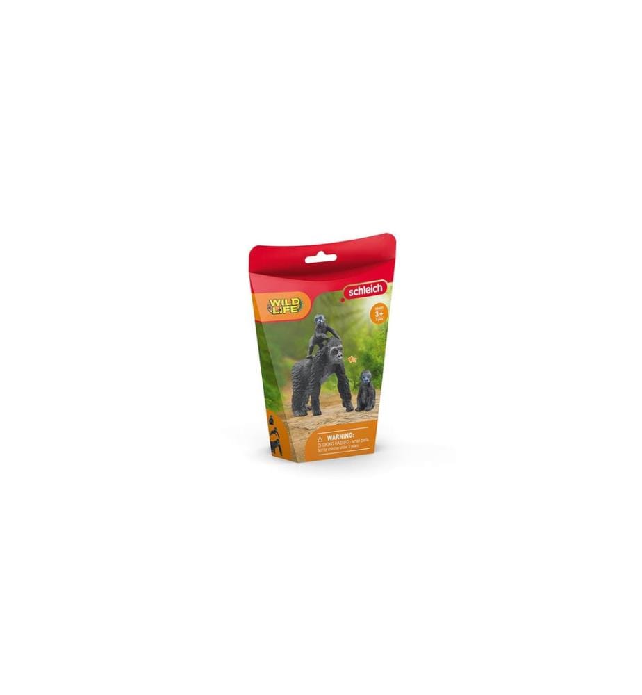 SCHLEICH - Ensemble de pions Wild Life Famille de gorilles de plaine