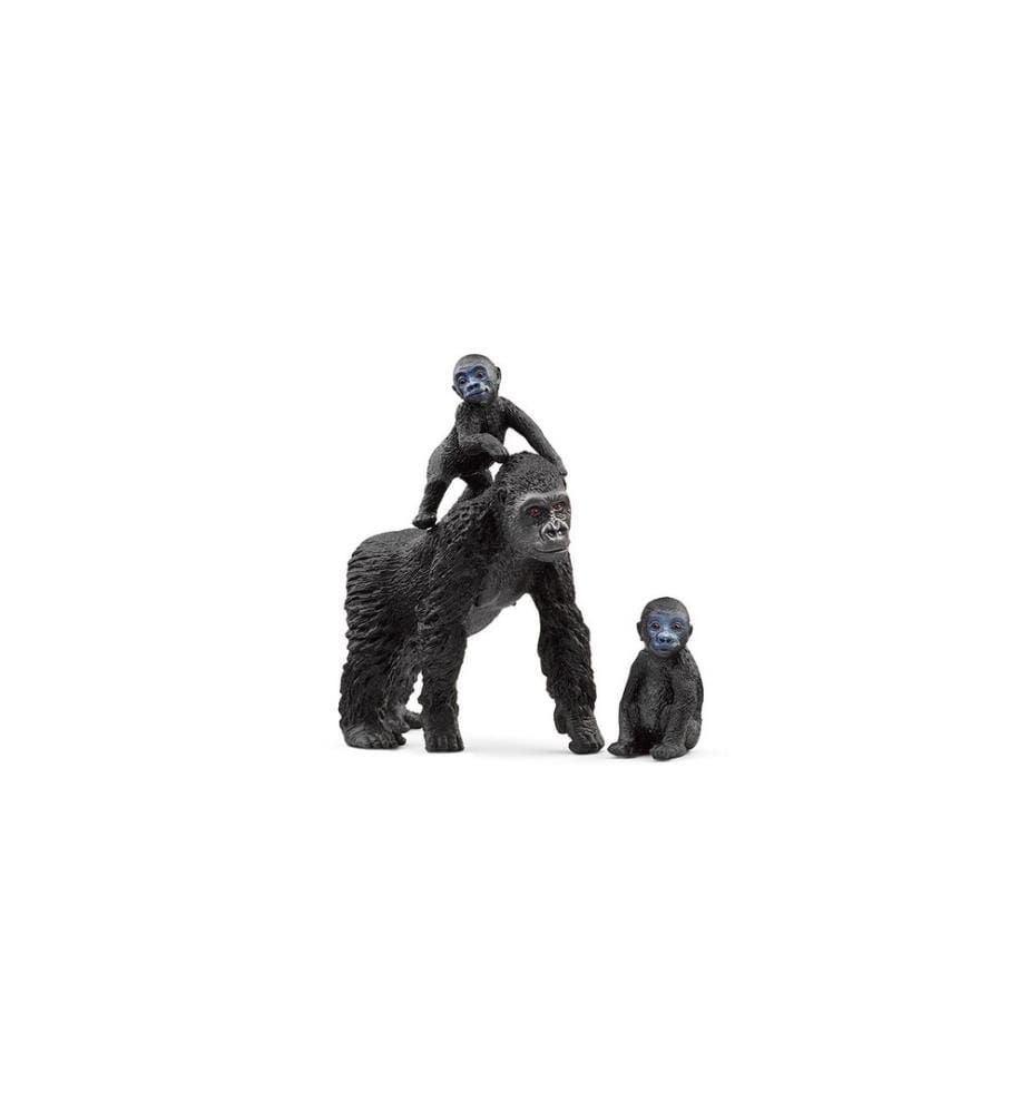 SCHLEICH - Ensemble de pions Wild Life Famille de gorilles de plaine