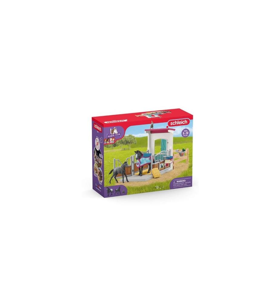 SCHLEICH - Ensemble de pions Horse Club Box pour chevaux avec jument et poulain