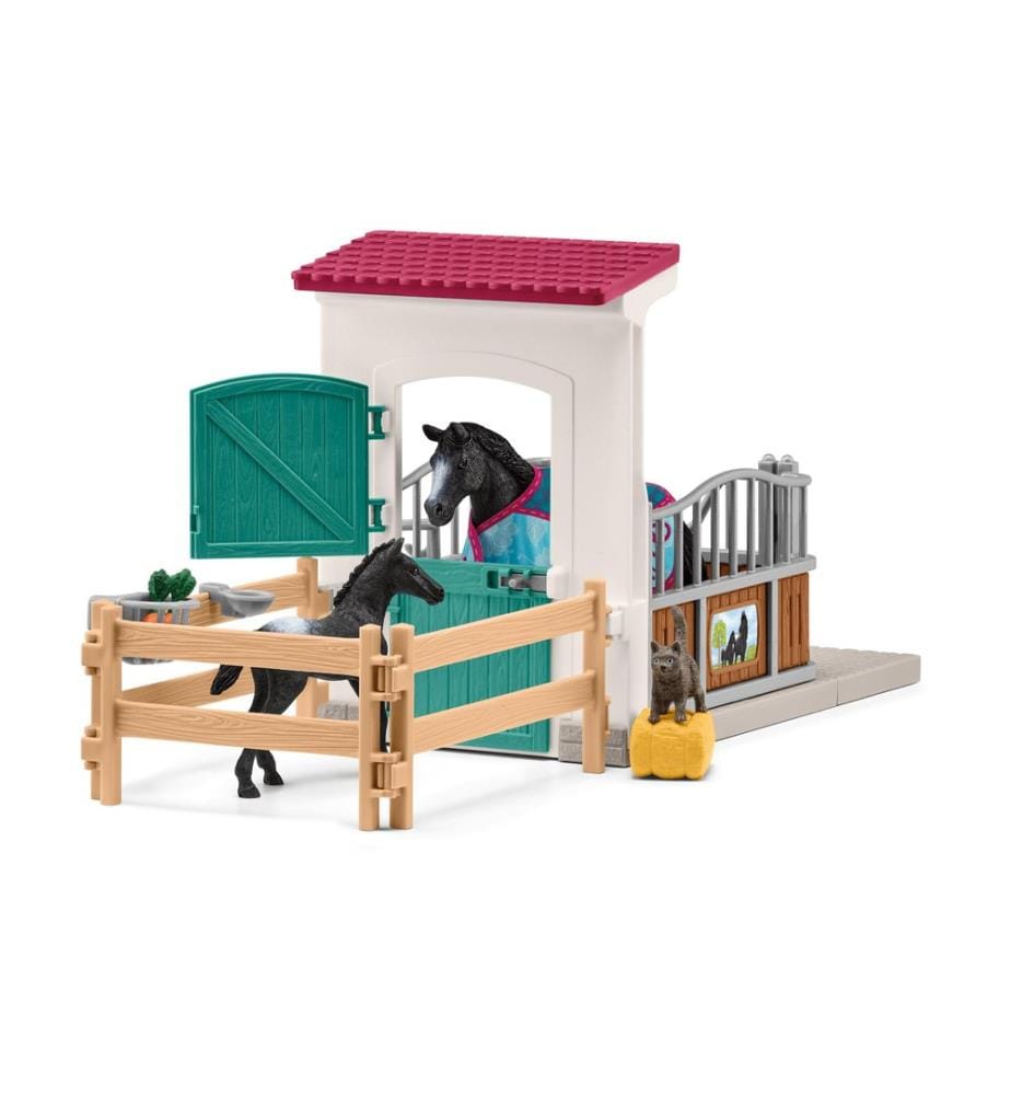 SCHLEICH - Ensemble de pions Horse Club Box pour chevaux avec jument et poulain