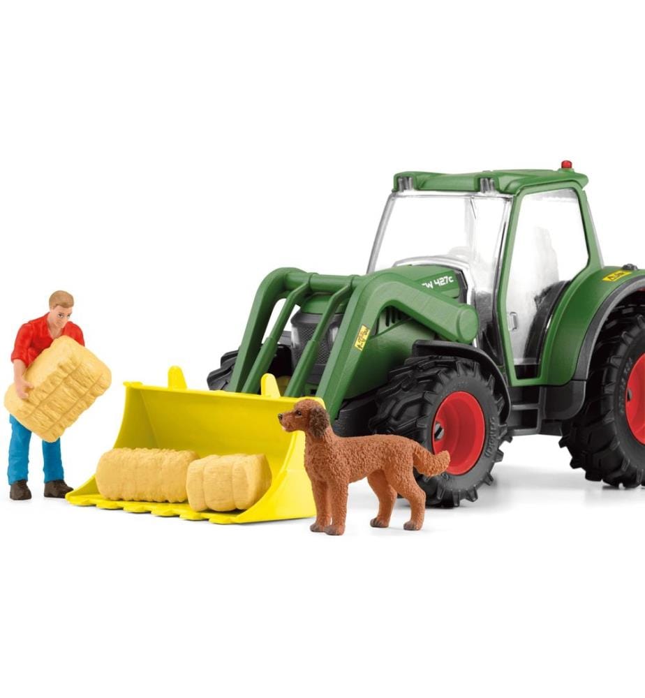 SCHLEICH - Ensemble de pions Farm World Tracteur avec remorque