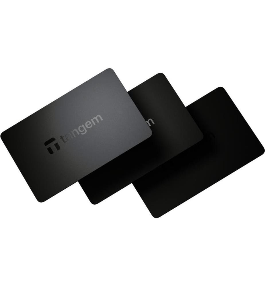 bitConsult - Tangem Black + 50 CHF BTC Voucher Bitcoin 3 Card Set