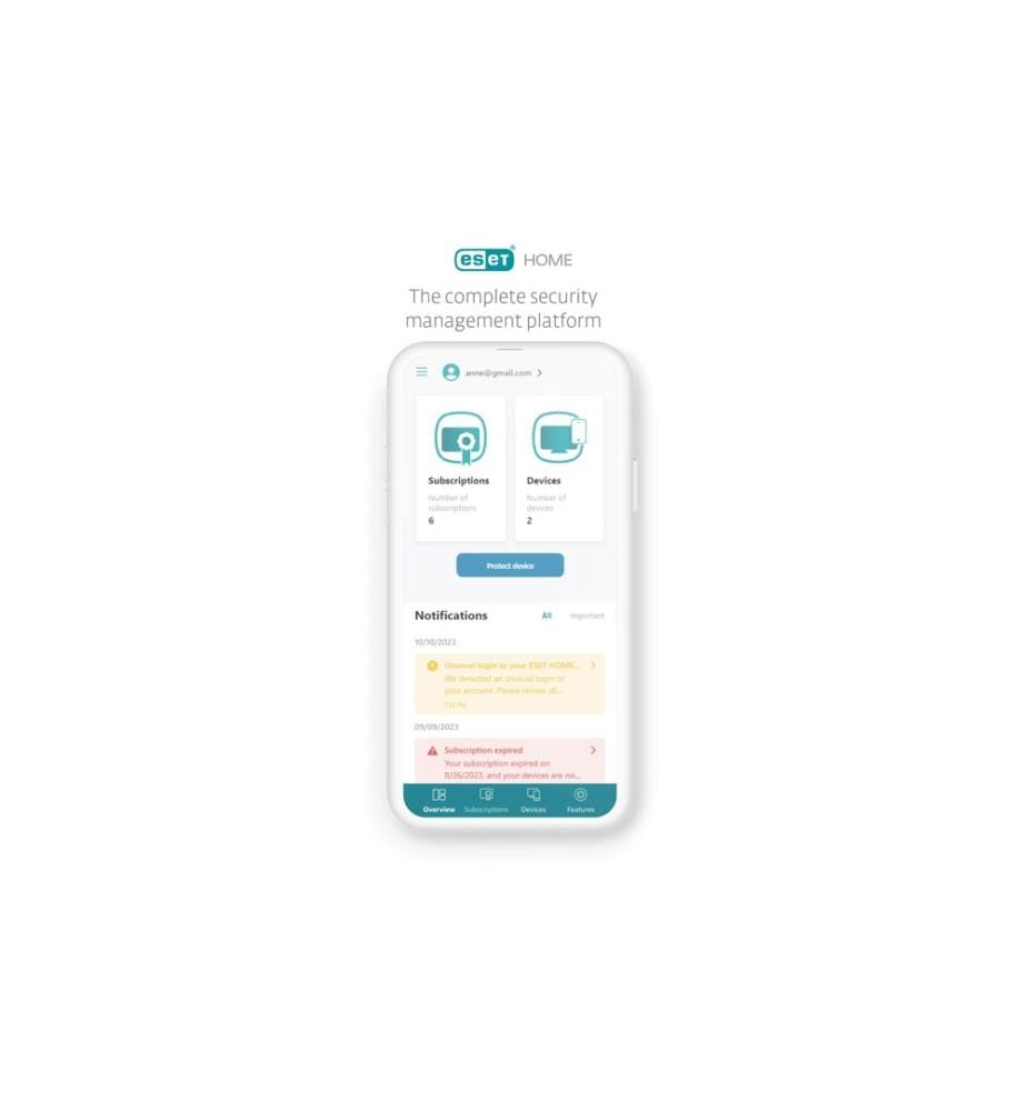 ESET - HOME Security Premium ESD, Version complète, 3 Utilisateurs, 1 an