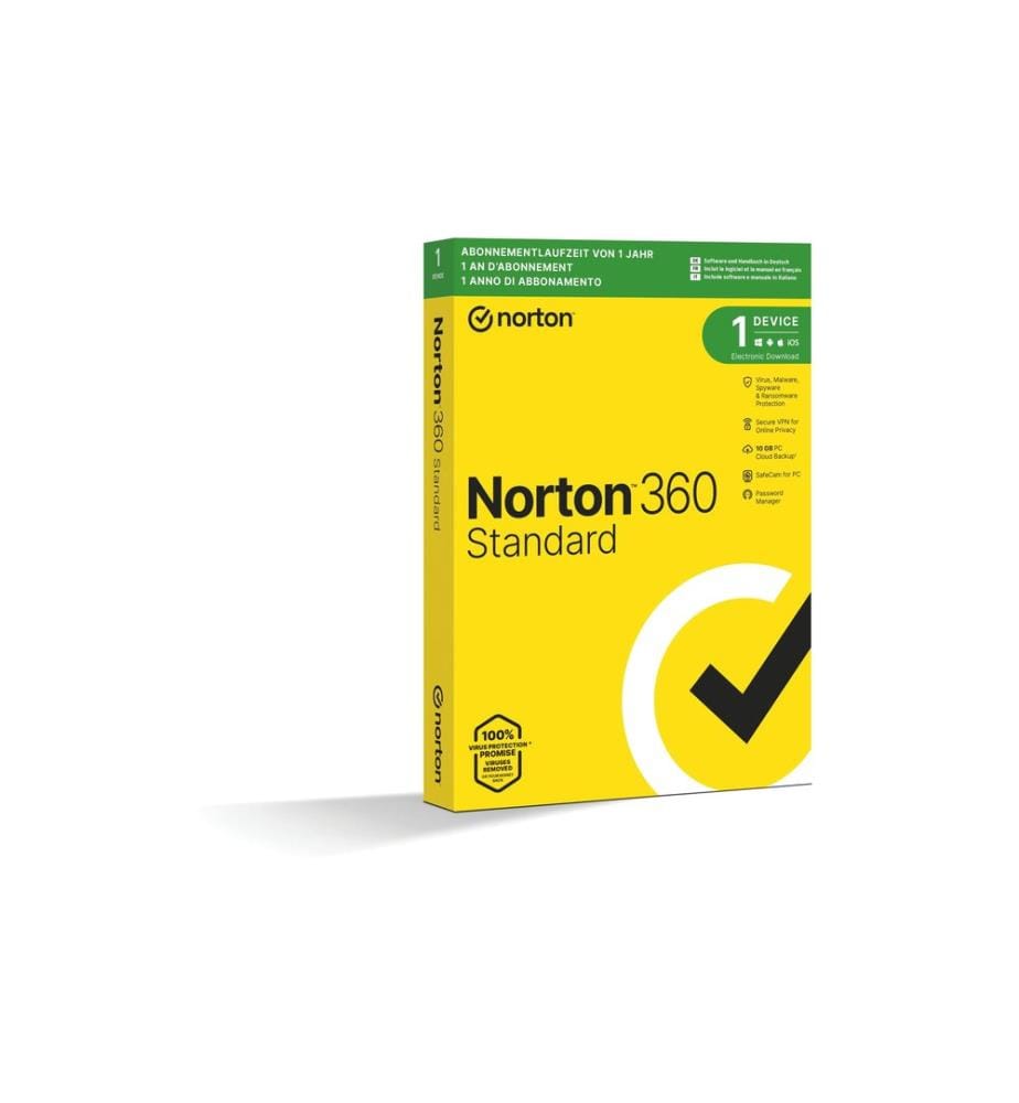 Norton - Norton - 360 Standard Box, 1 Device, 1yr, 10GB Cloud Speicher