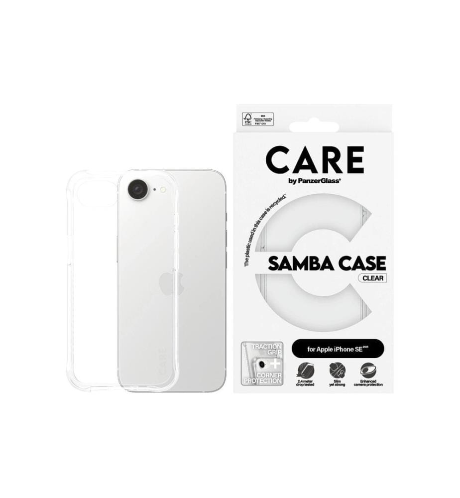 CARE - by PanzerGlass Étui Fashion Samba iPhone 16e Transparent