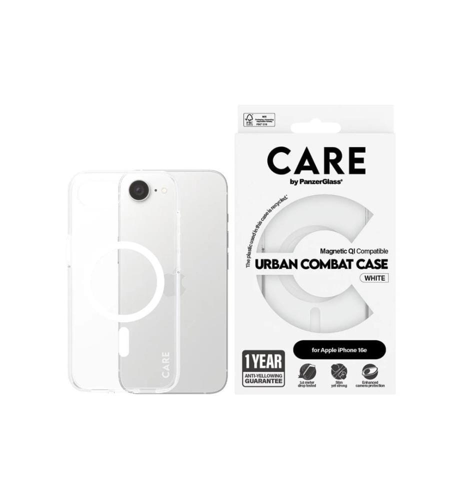 CARE - by PanzerGlass Étui phare Combat iPhone 16e Transparent