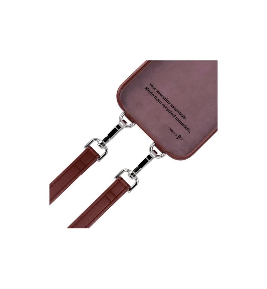 URBANY'S - Necklace Case Chaîne de téléphone portable+. iPhone 16 Pro Vin rouge