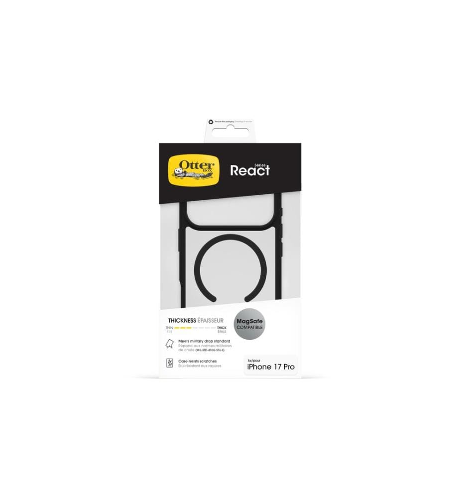 OTTERBOX - Coque arrière React MagSafe iPhone 17 Pro Transparent/Black