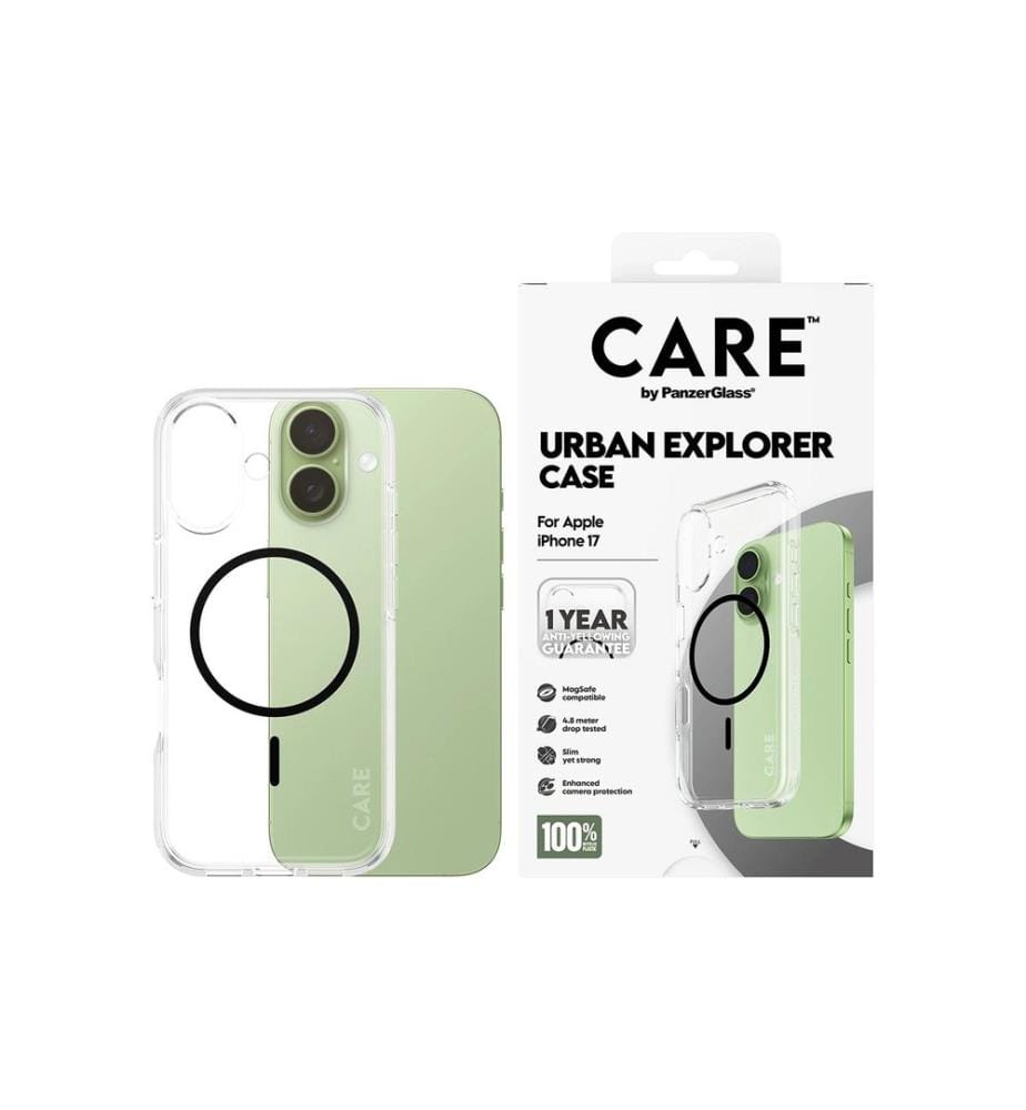 CARE - Flagship Case Urban Combat iPhone 17 Transparent/Black