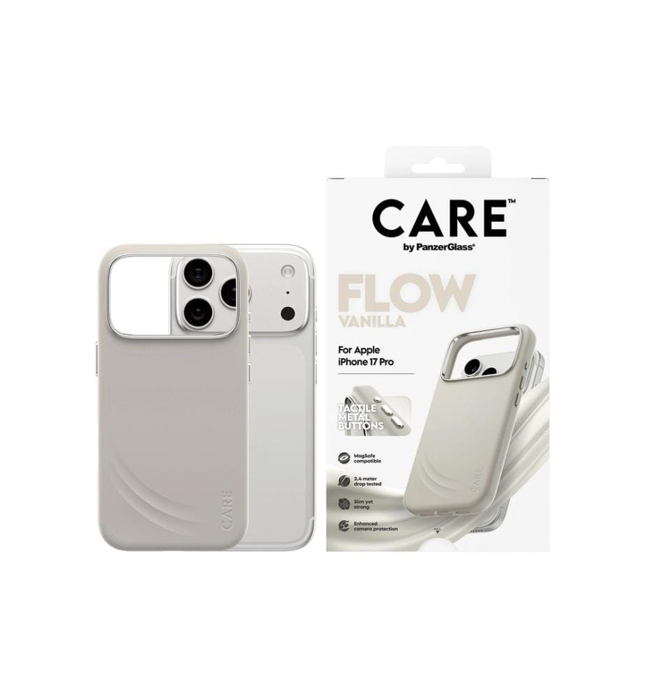 CARE - Coque arrière Feature Flow MagSafe iPhone 17 Pro Vanilla