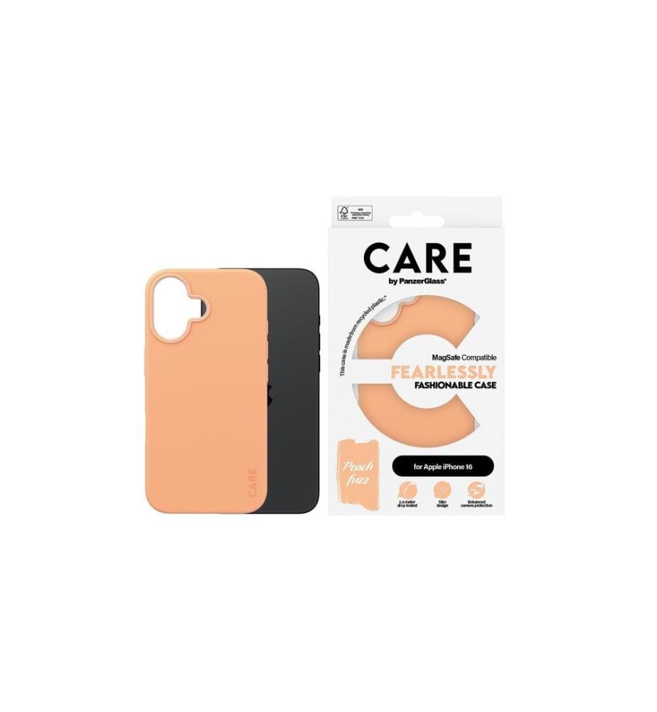 CARE - Coque arrière Fashion iPhone 16 Peachy