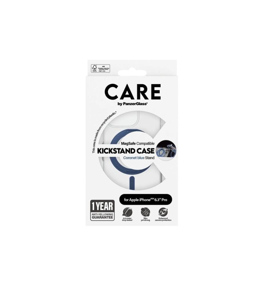 CARE - Coque arrière Feature Kickstand iPhone 16 Pro Bleu