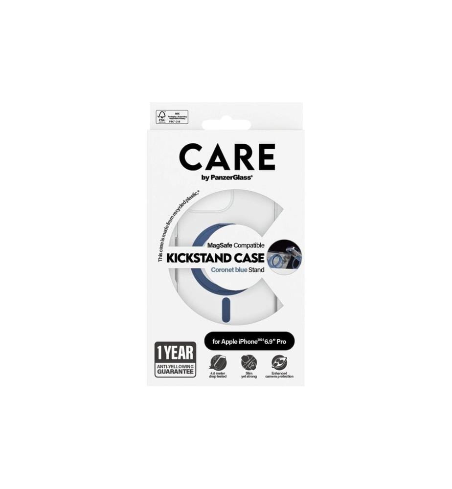 CARE - Coque arrière Feature Kickstand iPhone 16 Pro Max Bleu
