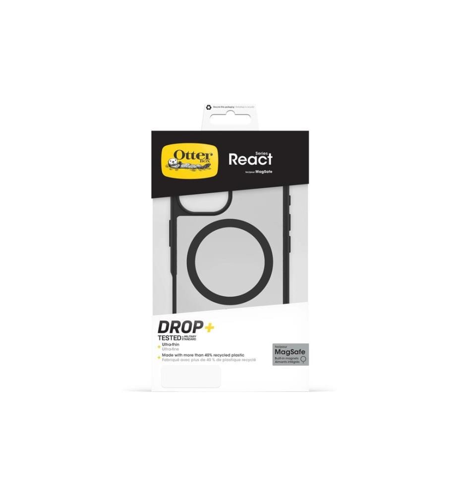 OTTERBOX - Coque arrière React iPhone 16 Transparent/Noir