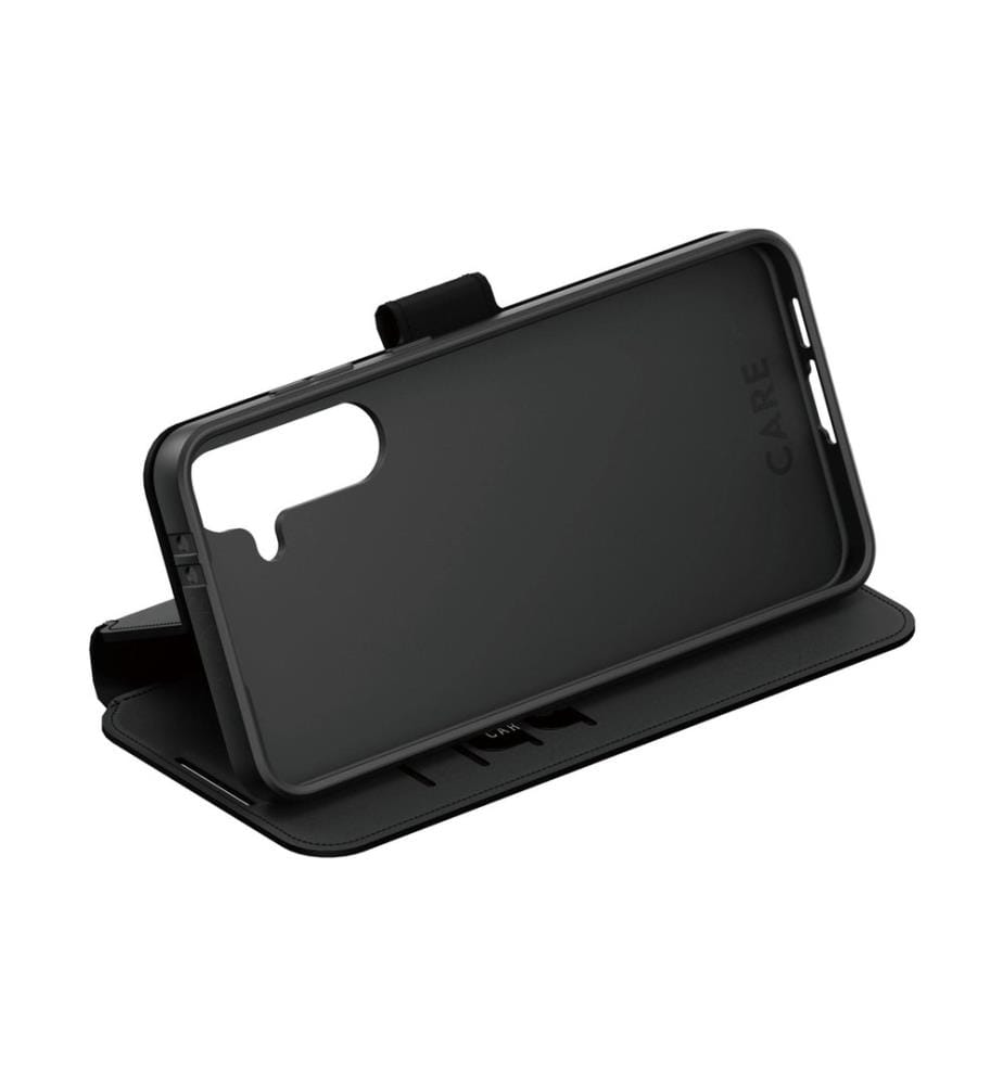 CARE - Coque arrière Wallet Case Kickstand Galaxy S25+ Noir