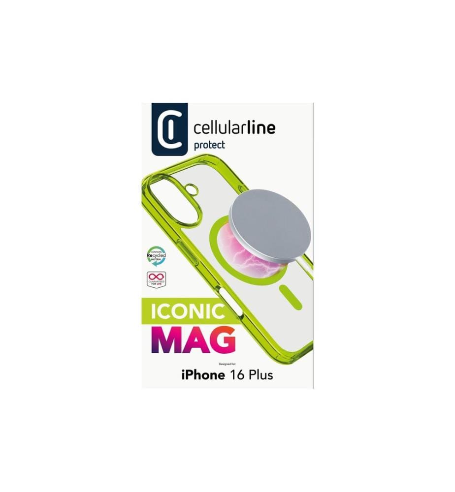 Cellular Line - Coque arrière Iconic iPhone 16 Plus Lime