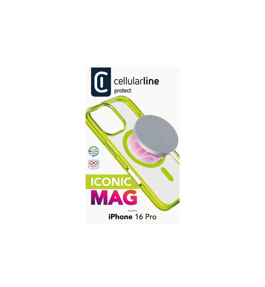 Cellular Line - Coque arrière Iconic iPhone 16 Pro Lime