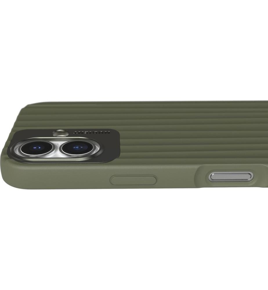 Nudient - Coque arrière Bold MagSafe iPhone 16 Vert olive