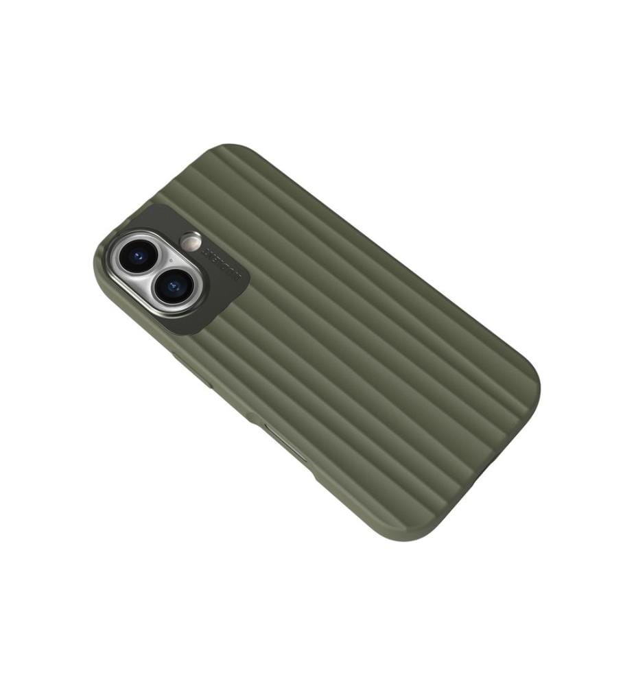 Nudient - Coque arrière Bold MagSafe iPhone 16 Vert olive