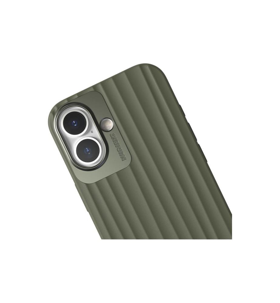 Nudient - Coque arrière Bold MagSafe iPhone 16 Vert olive
