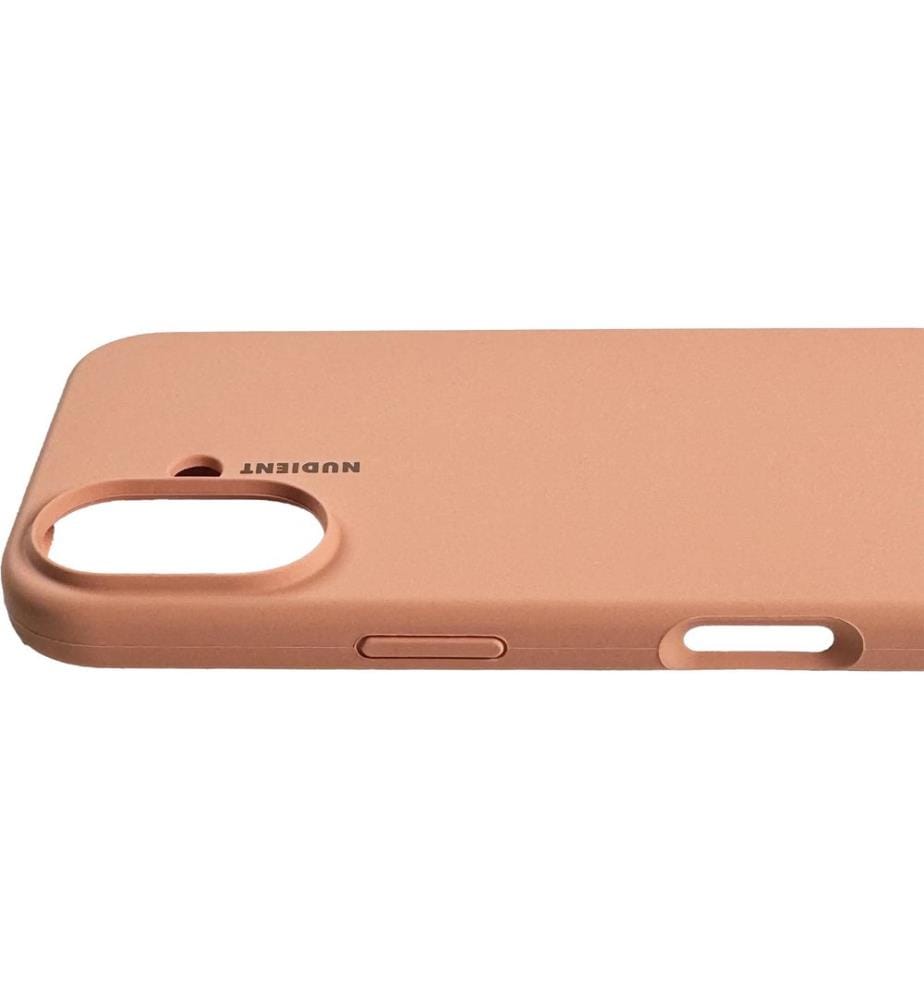Nudient - Coque arrière Base Case Magsafe iPhone 16 Plus Orange pêche
