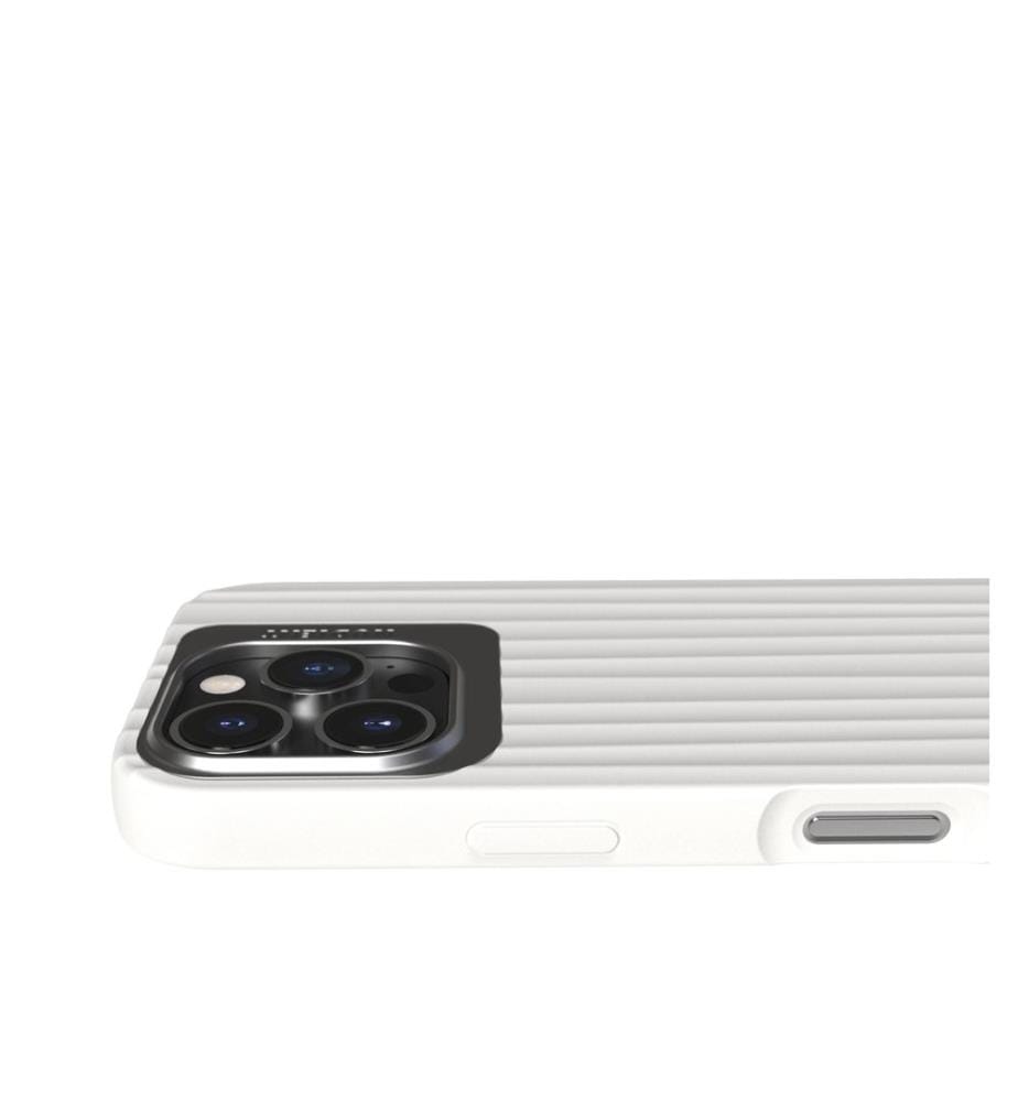 Nudient - Coque arrière Bold MagSafe iPhone 16 Pro Blanc chalk
