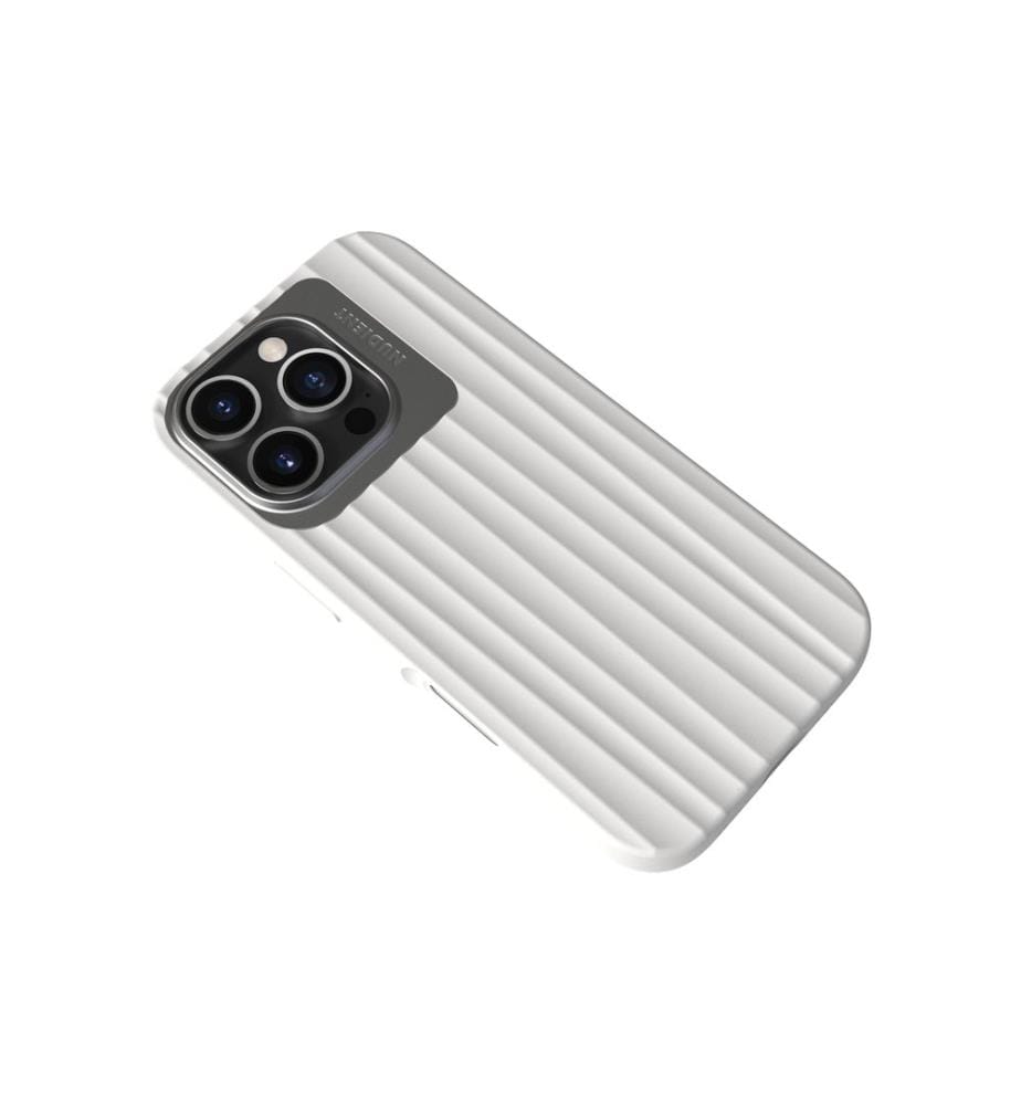 Nudient - Coque arrière Bold MagSafe iPhone 16 Pro Blanc chalk