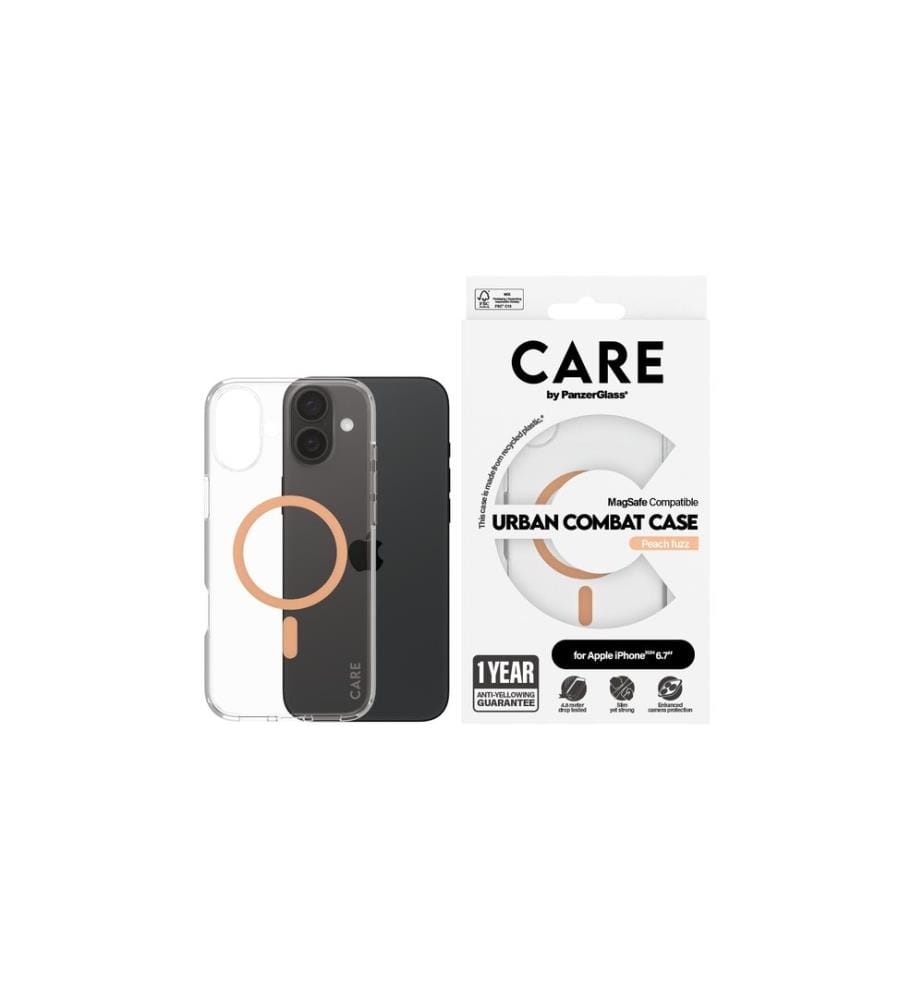 CARE - Coque arrière Flagship iPhone 16 Plus Peachy
