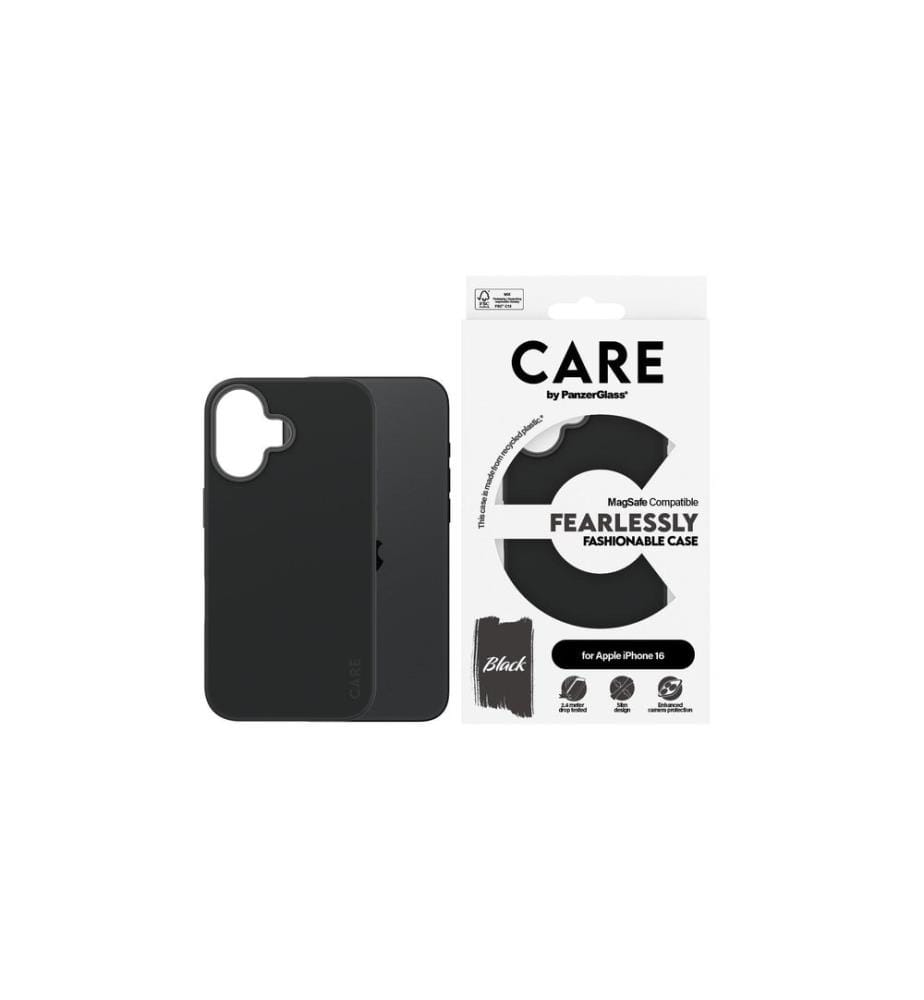 CARE - Coque arrière Fashion iPhone 16 Noir