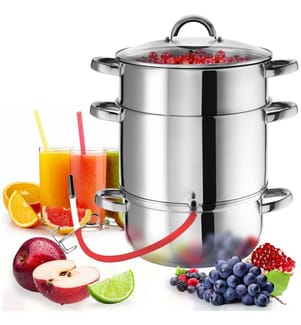 Dampfentsafter 15 Liter aus Edelstahl AISI 430 Ø 26 cm - silber