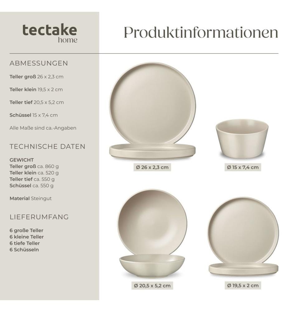 Set da cucina per 6 persone con stoviglie, pentole ecc - nerotortora, 41 pezzi